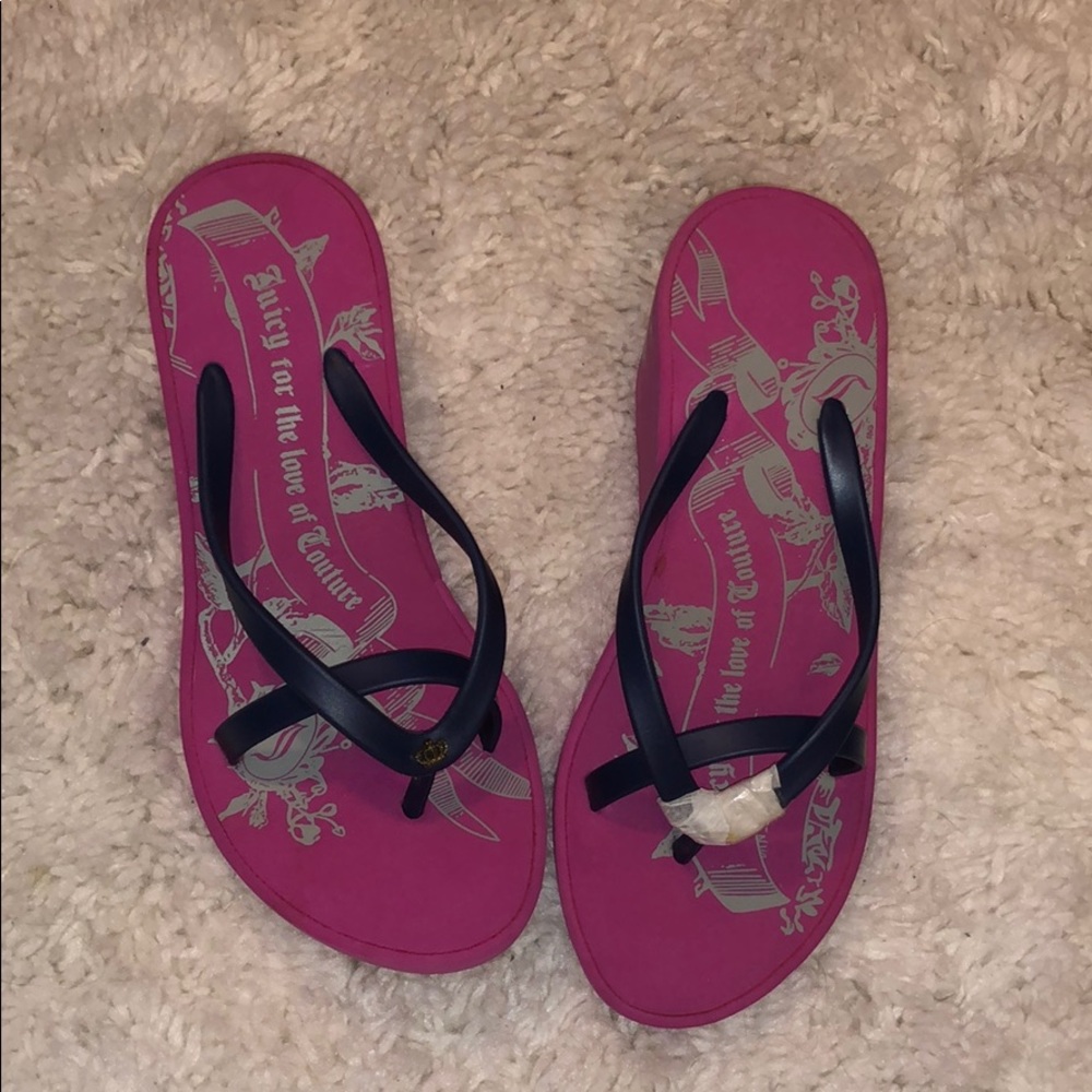 Brand new, never worn Juicy Couture wedge sandals